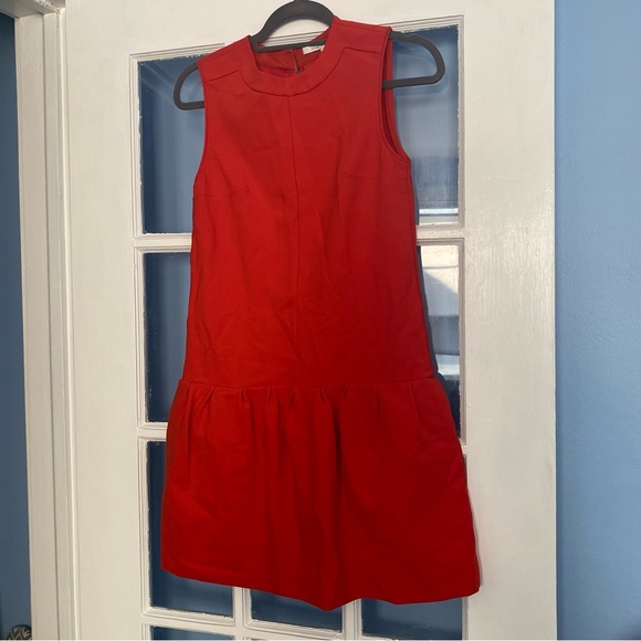 Diane von Furstenberg Maeryn Drop Waist Dress Burnt Orange - Picture 4 of 11